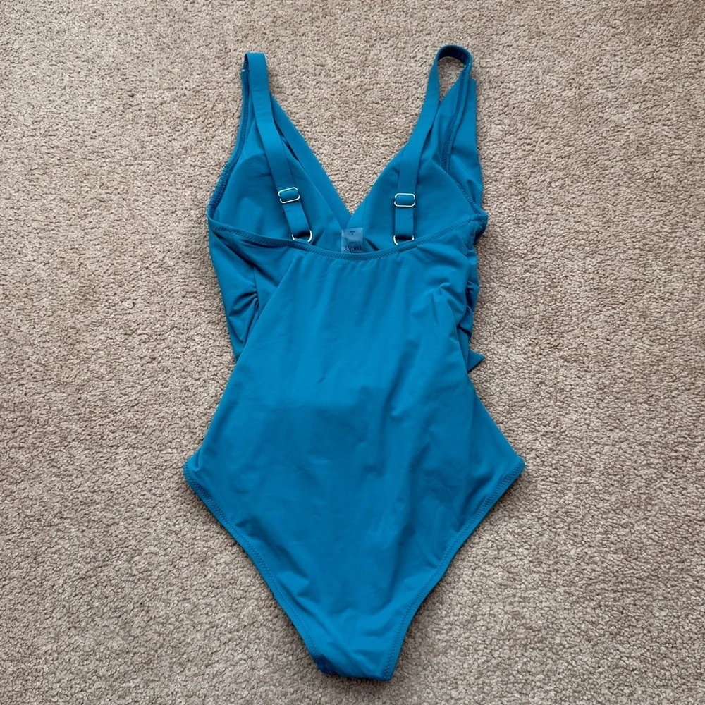 NWT Hanky Panky Wide Strap Wrap Tahiti Teal One Piece Swimsuit Size Small